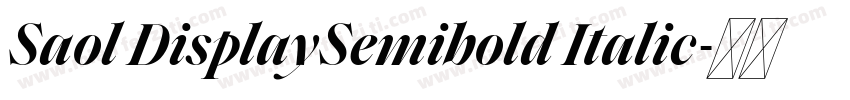 Saol DisplaySemibold Italic字体转换
